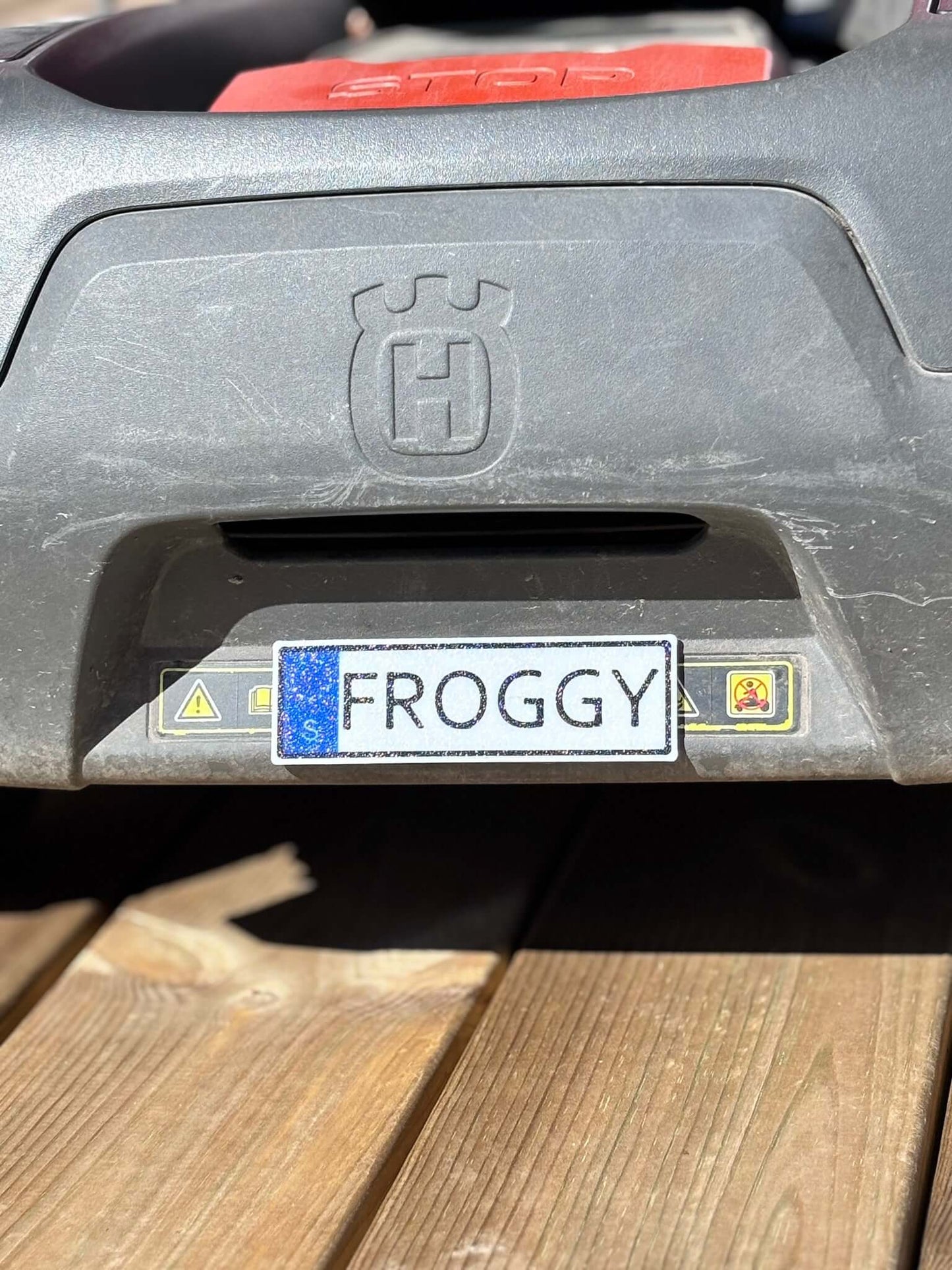 Snygg Namnskylt för Robot Gräsklippare & Dammsugare