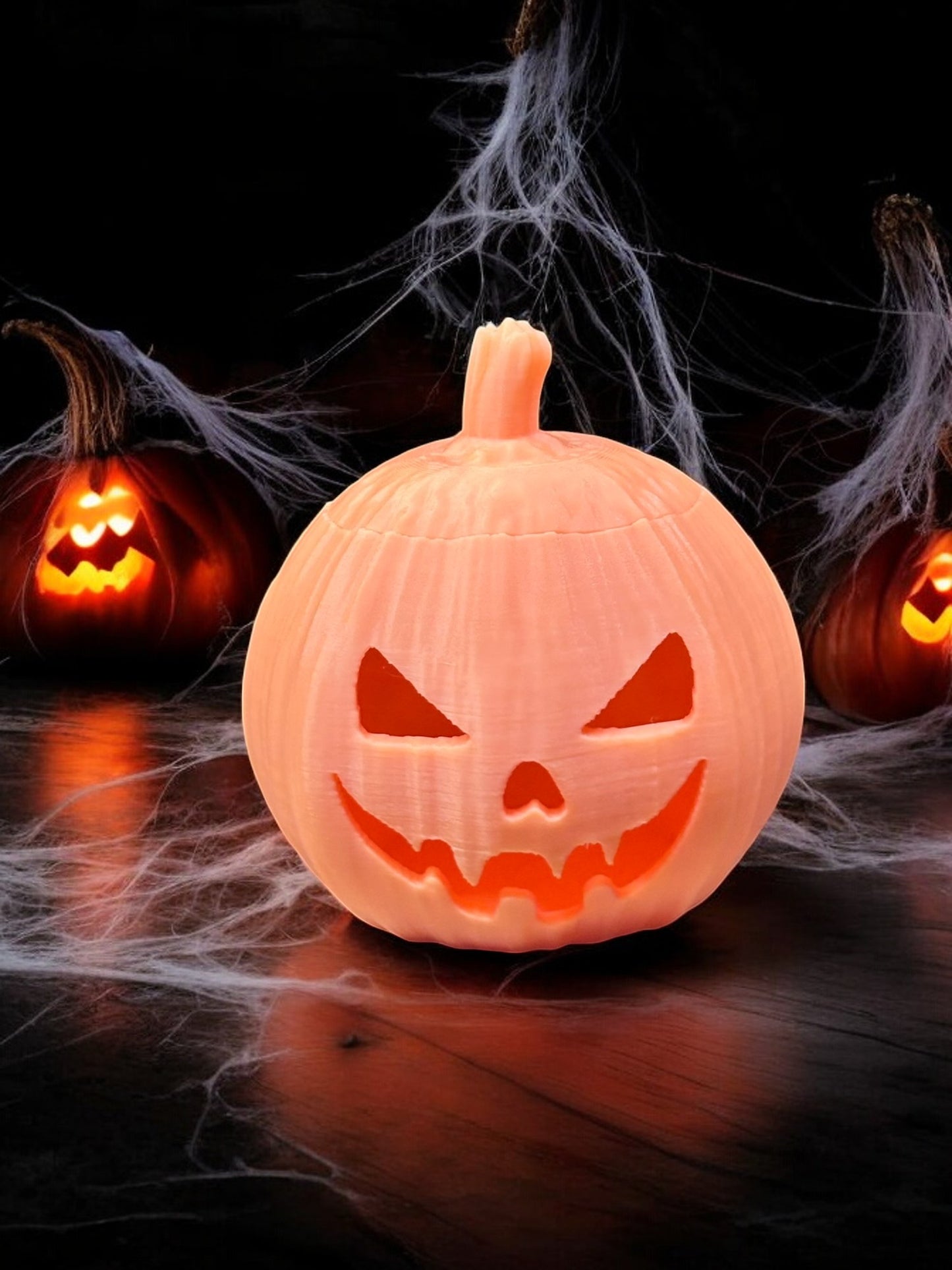 Glow-in-the-Dark Halloween Pumpa – Skräckinjagande Dekoration för Spöklik Stämning!