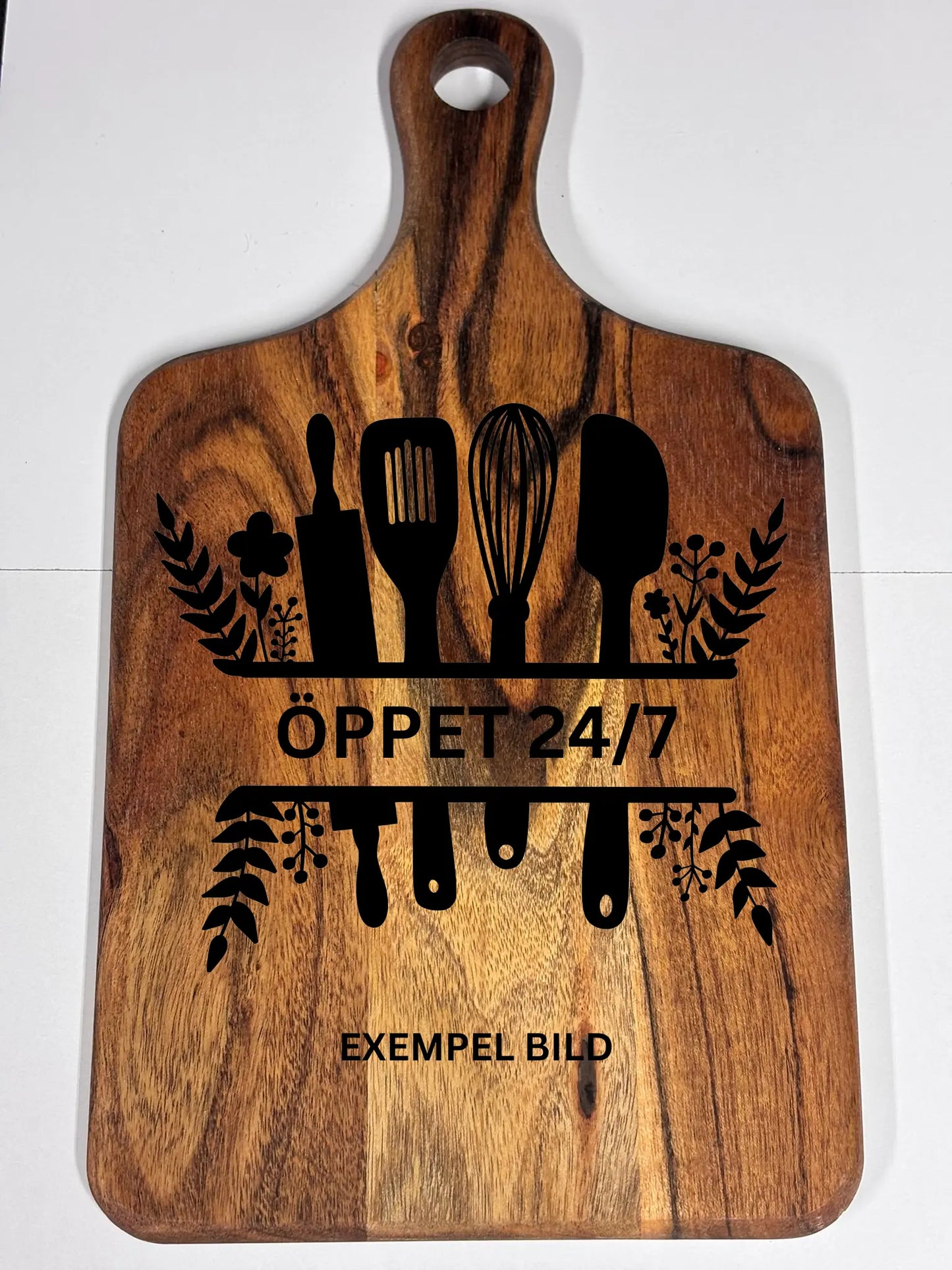 Skärbräda i akaciaträ - Graverad - Personlig - Gåva - Present 3DPrintGuru