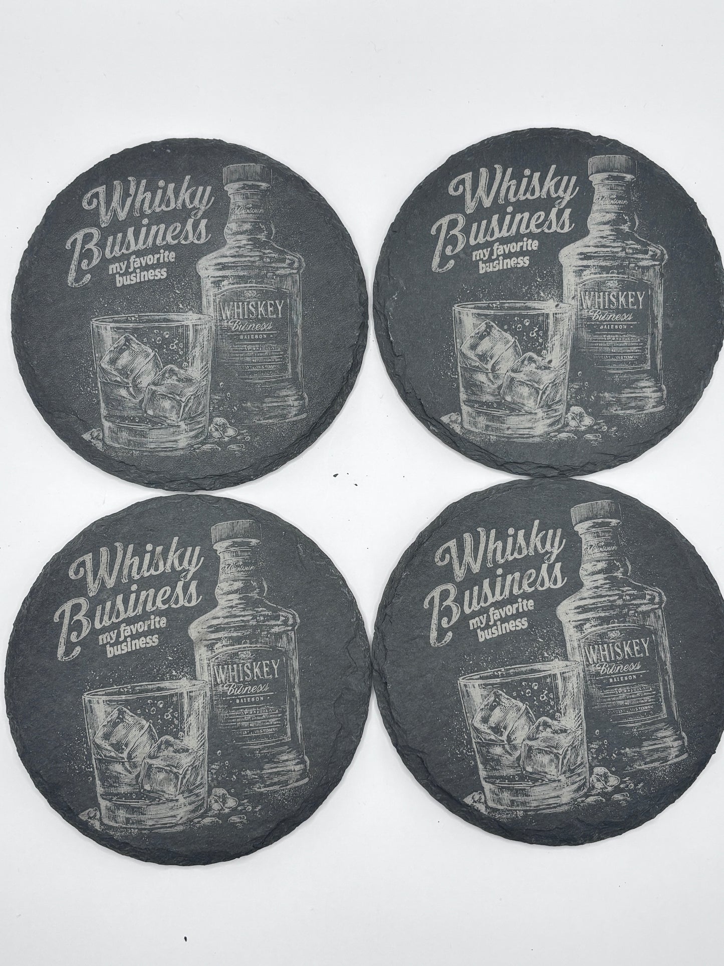 Skifferunderlägg i naturlig skiffer – 4 stycken