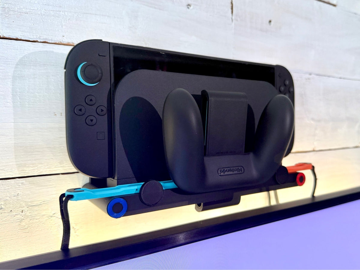 Premium Väggfäste Nintendo Switch2 - Svensktillverkat av 3DPrintGuru | Stadigt & Stilrent Design