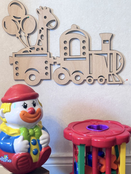 Train Wall Decoration Made of Wood - A Magical Detail for the Children's Room