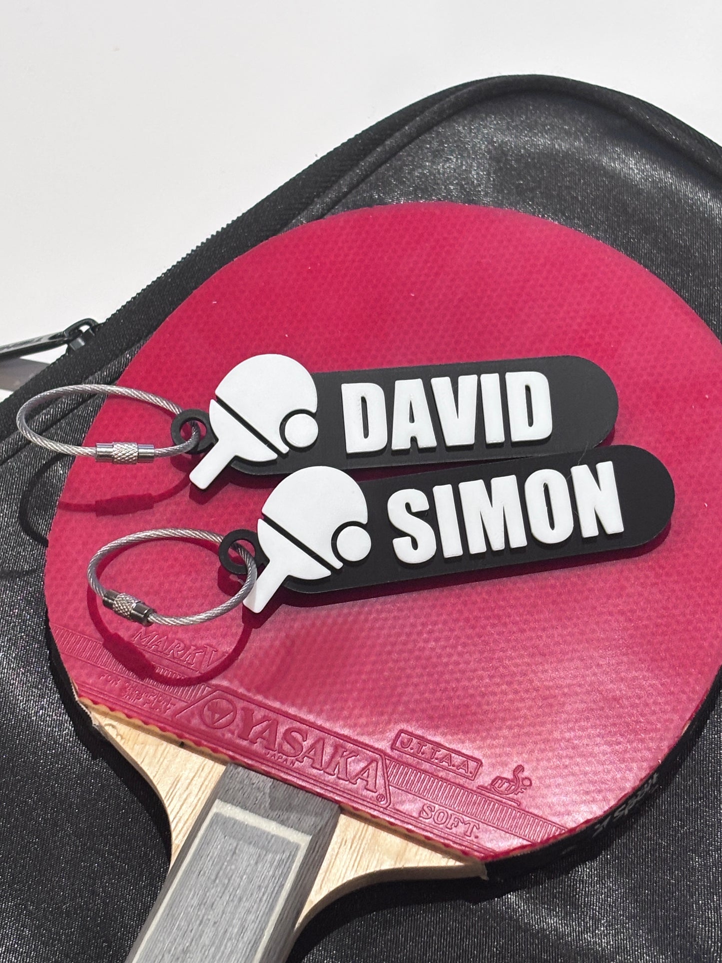 Personalized Table Tennis Keychain | Backpack tags, 3D printed key chains, name tags for kids, sports key chains