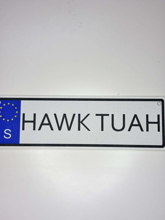 hawk tuah registreringsskylt