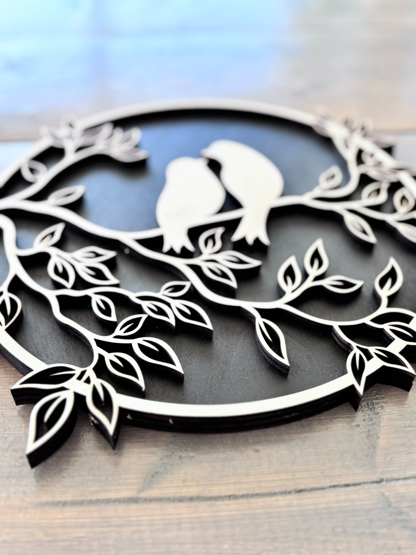 Laser cut painting Birds