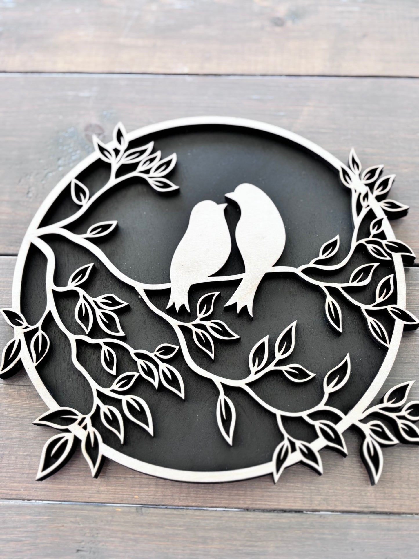 Laser cut painting Birds