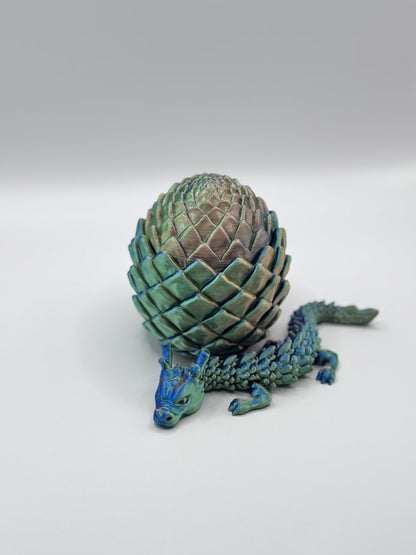 Flexible Dragon with Dragon Egg - Multi-colored