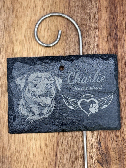 Husdjurs Minnessten i Skiffer – Personlig Gravyr för Trädgård 3dprintguru.se & 3dlaserbutiken.se