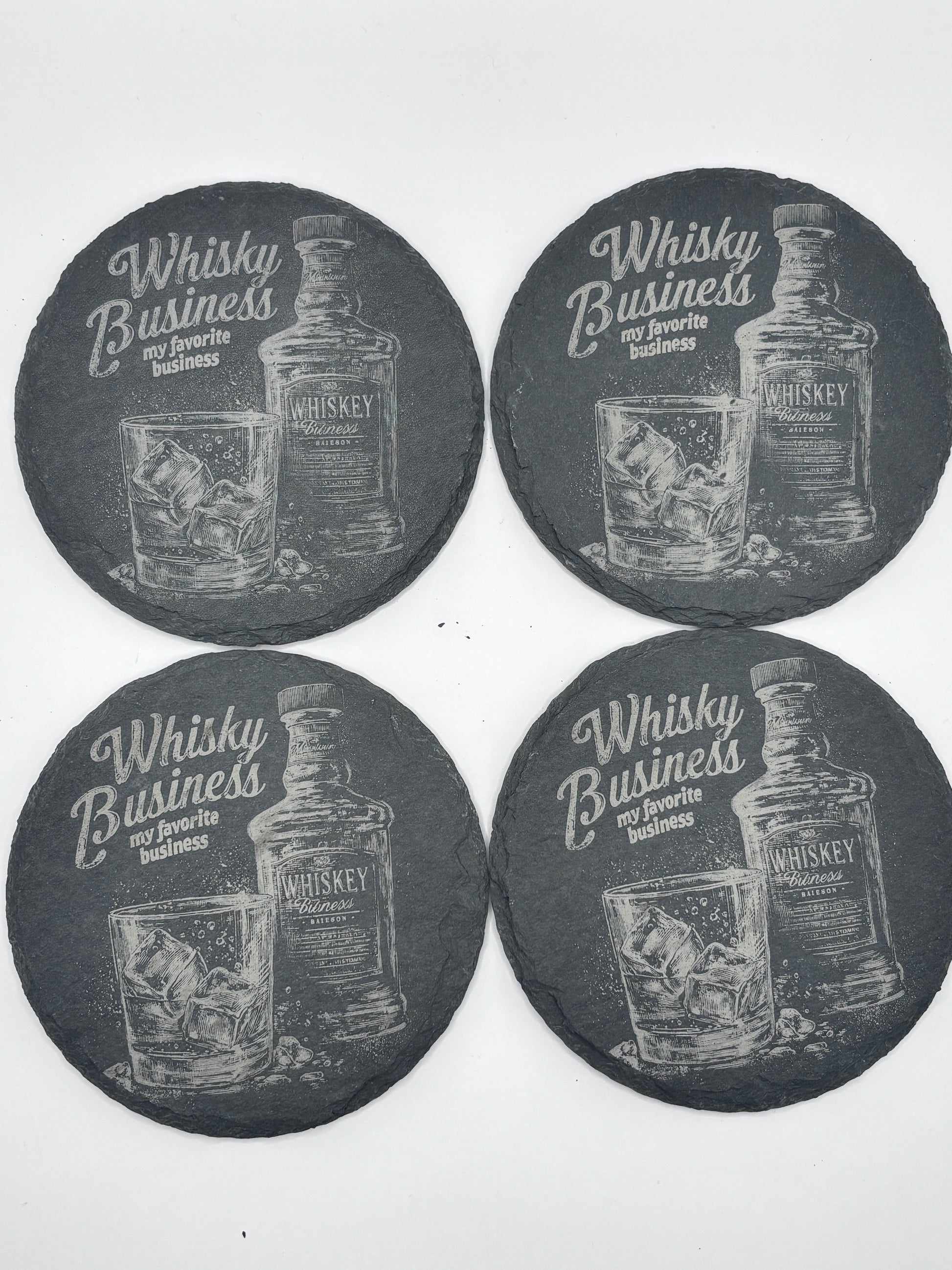 Skifferunderlägg i naturlig skiffer – 4 stycken