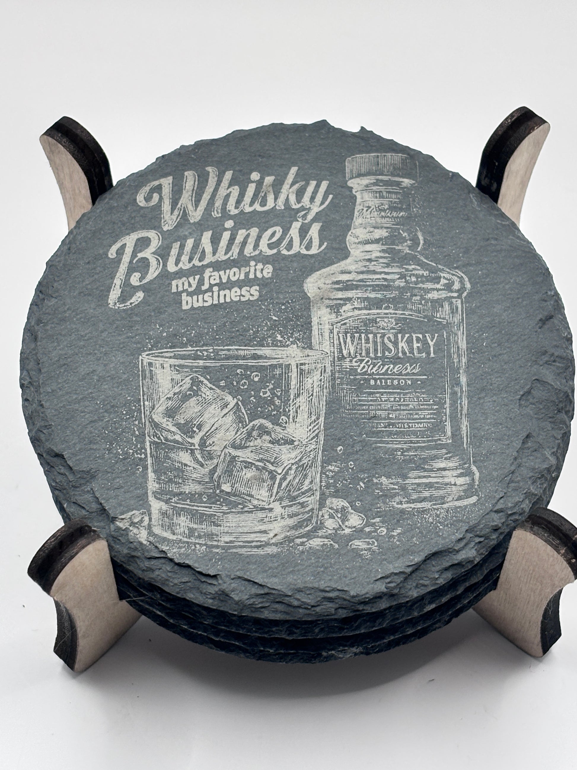 Underlägg i skiffer 4-pack – stilrena skydd för bord