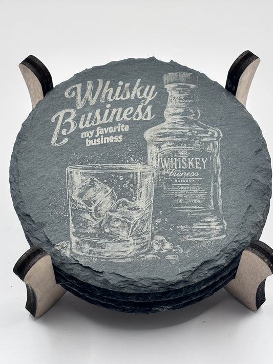 Underlägg i skiffer 4-pack – stilrena skydd för bord