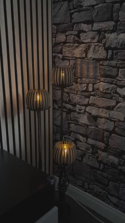 Stylish Lantern in Wood - Laser-cut Plywood