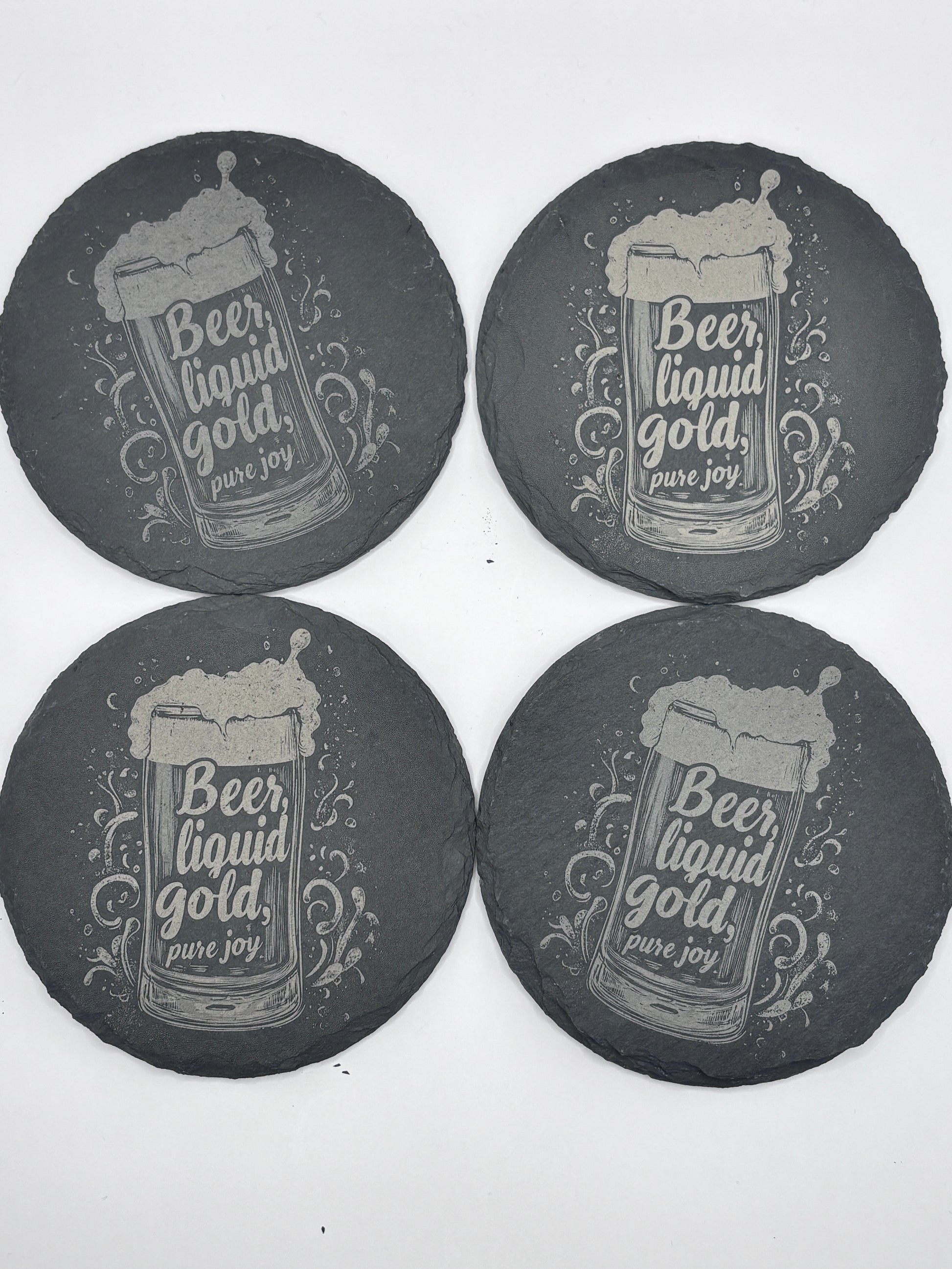 Skifferunderlägg i naturlig skiffer – 4 stycken